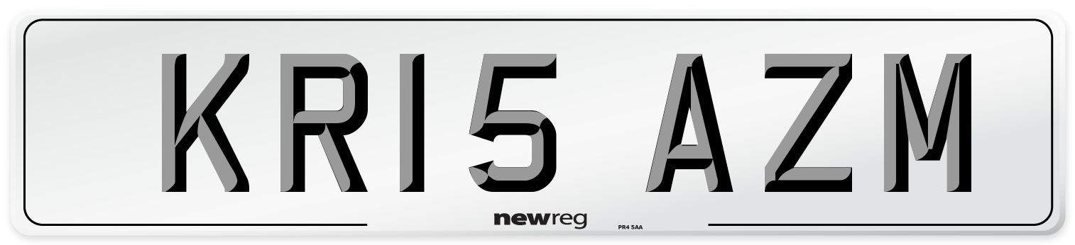 KR15 AZM Number Plate from New Reg